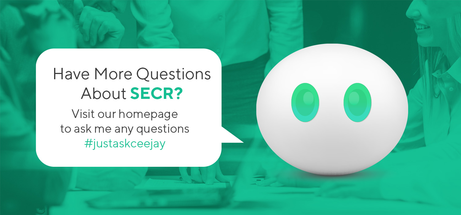 Ceejay the chatbot invites visitors to ask questions about SECR compliance via Inteb’s homepage.